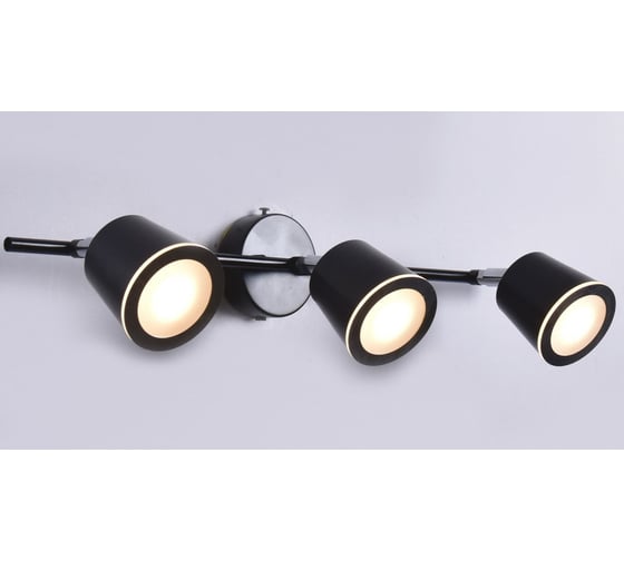 Настенно-потолочный спот РОССВЕТ 3* 15Вт* LED РС22268 BK+CR/3C