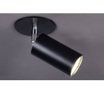 Встраеваемый спот РОССВЕТ 1* 60Вт* GU10 РС21855 BK+CR/1C