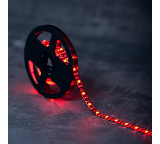 Светодиодная лента Lamper LED USB 5В, 1 м, 8 мм, IP65, SMD 2835, 60 LED/m, свет красный 141-381