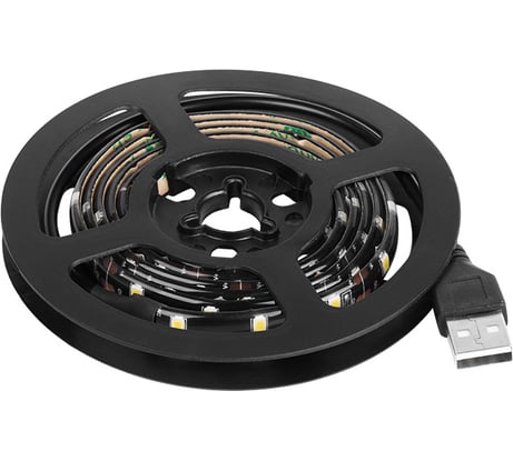 Светодиодная лента Lamper LED USB 5В, 1 м, 8 мм, IP65, SMD 2835, 60 LED/m, теплый белый 3000 K 141-386