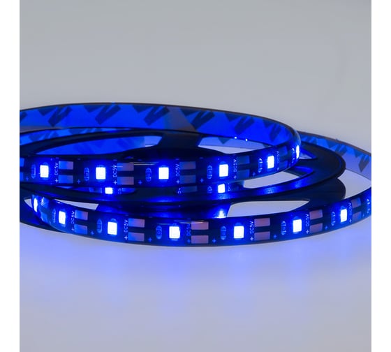 Светодиодная лента Lamper LED USB 5В, 1 м, 8 мм, IP65, SMD 2835, 60 LED/m, свет синий 141-383