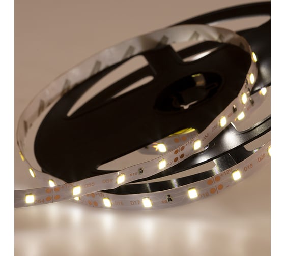 Светодиодная лента Lamper LED 5м, 12В, 8 мм, IP23, SMD 2835, 60 LED/m, свет белый 141-335