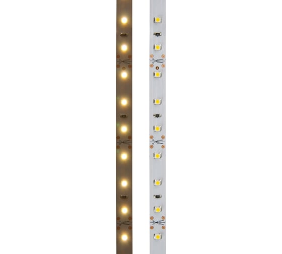 Светодиодная лента Lamper LED 5м, 12В, 8 мм, IP23, SMD 2835, 60 LED/m, свет теплый белый 141-336 1