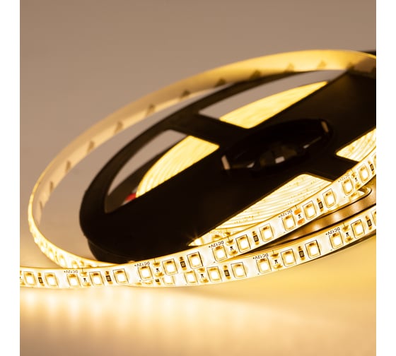 Светодиодная лента Lamper LED силикон 5м, 12В, 8мм, IP65, SMD 2835 120 LED/m, теплый белый 141-366