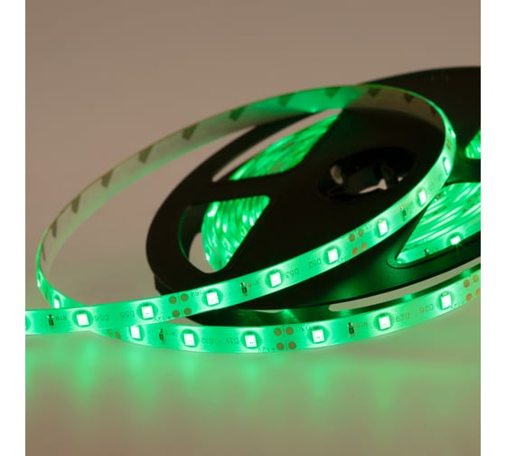 Светодиодная лента Lamper LED силикон 5м, 12В, 8мм, IP65, SMD 2835, 60 LED/m, свет зеленый 141-354