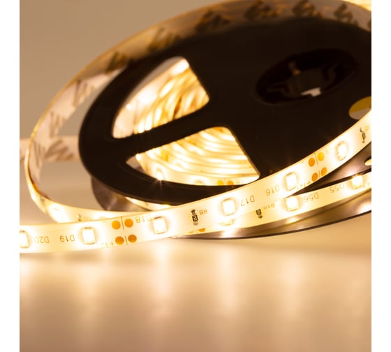 Светодиодная лента Lamper LED силикон 5м, 12В, 8 мм, IP65, SMD 2835, 60 LED/m, свет теплый белый 141-356