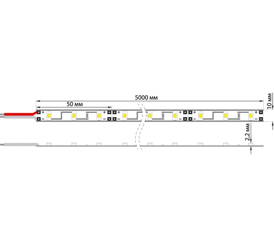 Светодиодная лента Lamper LED силикон 5м, 12В, 8 мм, IP65, SMD 2835, 60 LED/m, свет теплый белый 141-356