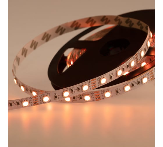 Светодиодная лента Lamper LED 5м, 12В, 10 мм, IP23, SMD 5050, 60 LED/m, свет RGB 141-389