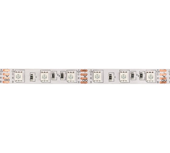 Светодиодная лента Lamper LED 5м, 12В, 10 мм, IP23, SMD 5050, 60 LED/m, свет RGB 141-389