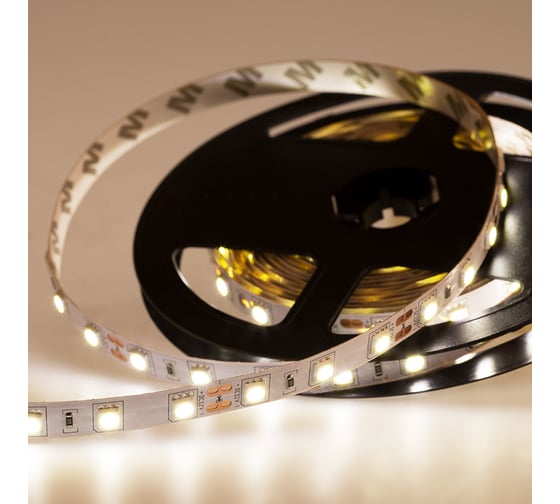 Светодиодная лента Lamper LED 5м, 12В, 10 мм, IP23, SMD 5050, 60 LED/m, свет белый 141-465
