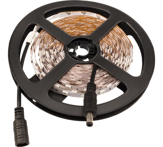 Светодиодная лента Lamper LED 5м, 12В, 10 мм, IP23, SMD 5050, 60 LED/m, свет теплый белый 141-466