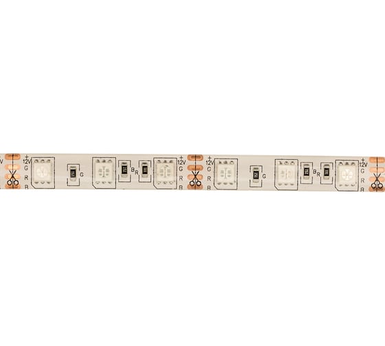 Светодиодная лента Lamper LED силикон 5м, 12В, 10 мм, IP65, SMD 5050, 60 LED/m, свет RGB 141-499
