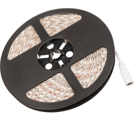 Светодиодная лента Lamper LED силикон 5м, 12В, 10мм, IP65, SMD 5050, 60 LED/m, свет желтый 141-492