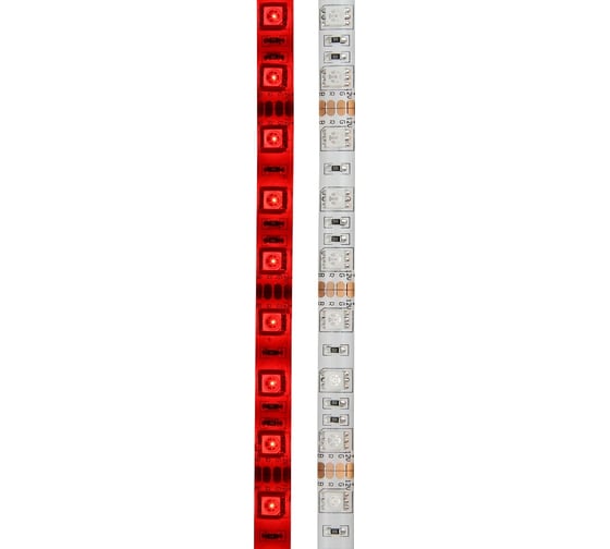 Светодиодная лента Lamper LED силикон 5м, 12В, 10 мм, IP65, SMD 5050 60 LED/m, свет красный 141-491 1