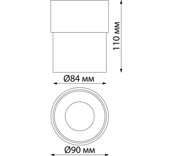 Накладной светодиодный светильник NOVOTECH LED, 10W, GESSO 358809