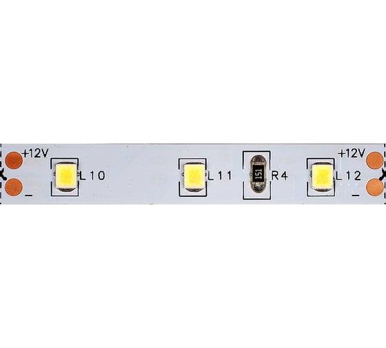 Светодиодная лента MAKSILED 12В, 60д/м, 4.8Вт/м, IP20, 360лм/м, 7000K, 5м ML-R60-2835-CW-PRO