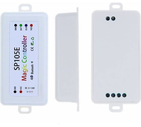 Контроллер MAKSILED  5-24В, 2048pix, SPI, управление по Bluetooth, без пульта, IP40, 85x45x22мм SP105E