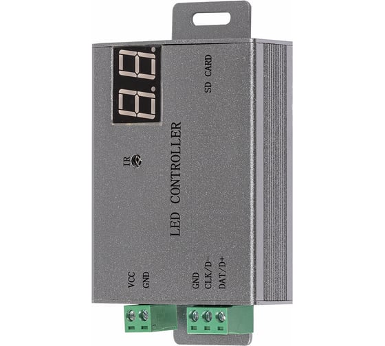Контроллер MAKSILED DMX 5В, 4096pix, SD-card, ПДУ, SPI/DMX, IP20, 70x53x19мм ML-4096-RC