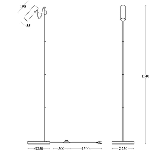 Напольный светильник (торшер) MAYTONI Bansky, 1хGU10x40 W MOD129FL-01W