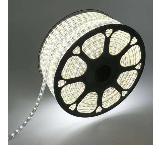 Светодиодная лента Neon-Night LED 220В, 10x7 мм, IP67, SMD 2835, 60 LED/m свет белый 100 м 142-605