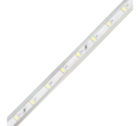 Светодиодная лента Neon-Night LED 220В, 10x7 мм, IP67, SMD 2835, 60 LED/m свет белый 100 м 142-605