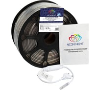 Светодиодная лента Neon-Night LED 220В, 10x7 мм, IP67, SMD 2835, 60 LED/m теплый белый 100 м 142-606
