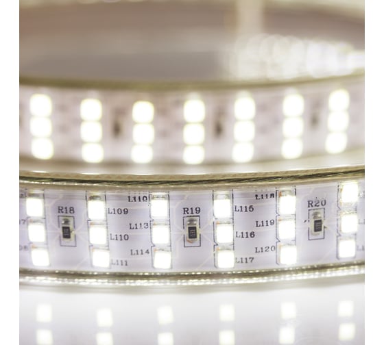 Светодиодная лента Neon-Night LED 220В, 7.5x20 мм, IP67, SMD 2835, 276 LED/m свет белый 50 м 142-203