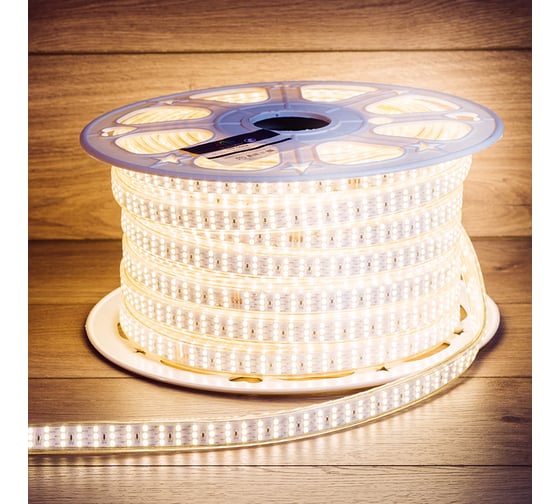 Светодиодная лента Neon-Night LED 220В, 7.5x20 мм IP67 SMD 2835, 276 LED/m теплый белый 50 м 142-204