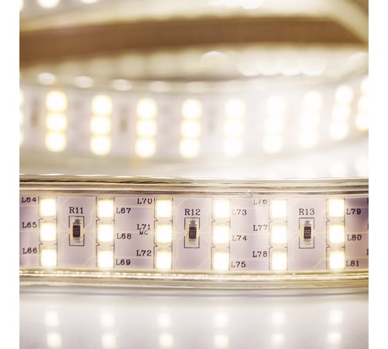 Светодиодная лента Neon-Night LED 220В, 7.5x20 мм IP67 SMD 2835, 276 LED/m теплый белый 50 м 142-204