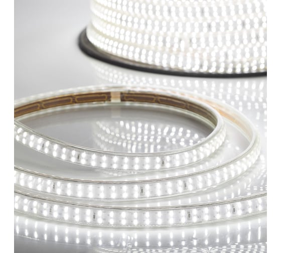 Светодиодная лента Neon-Night LED 220В 6.5x15 мм IP67 SMD 3014 240 LED/m свет белый, 100 м 142-803