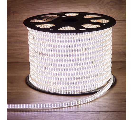 Светодиодная лента Neon-Night LED 220В 6.5x15 мм IP67 SMD 3014 240 LED/m свет белый, 100 м 142-803