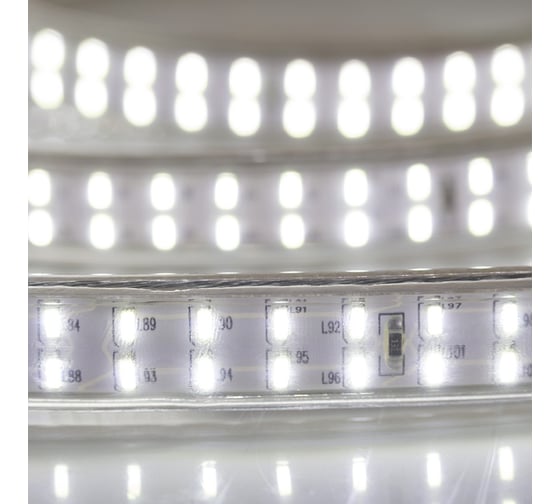 Светодиодная лента Neon-Night LED 220В 6.5x15 мм IP67 SMD 3014 240 LED/m свет белый, 100 м 142-803