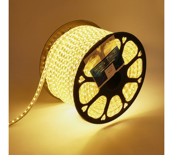 Светодиодная лента Neon-Night LED 220В, 13x8 мм, IP67, SMD 5050, 60 LED/m теплый белый 100 м 142-106