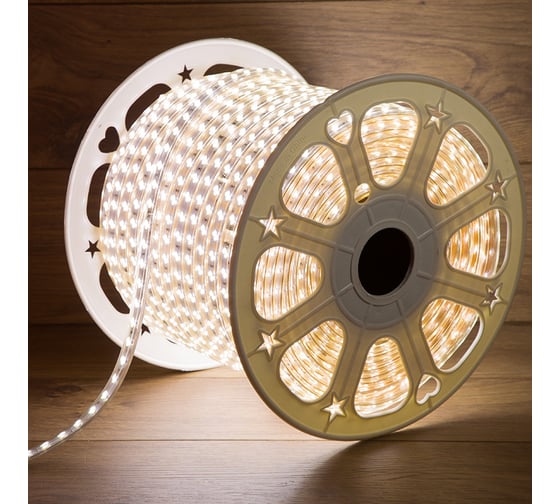 Светодиодная лента Neon-Night LED 220В 6.5x17 мм IP67, SMD 5730, 120 LED/m свет белый 100 м 142-703
