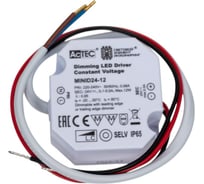 Блок питания AcTEC 24В, 12Вт, IP65, 0.1-0.5A, димм., Triac, 50x48x24мм MINID24-12
