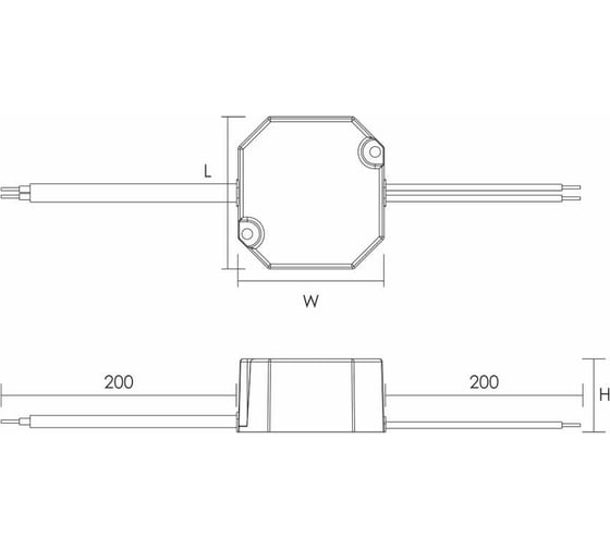 Блок питания AcTEC 24В, 12Вт, IP65, 0.1-0.5A, димм., Triac, 50x48x24мм MINID24-12