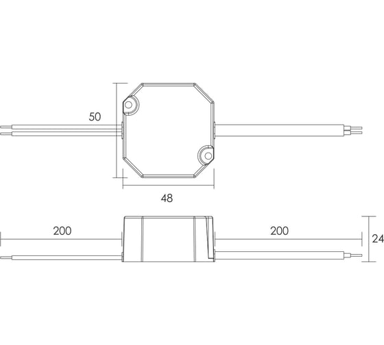Блок питания AcTEC 12В, 12Вт, IP65, 1A, 50x48x24мм MINI12V/12W