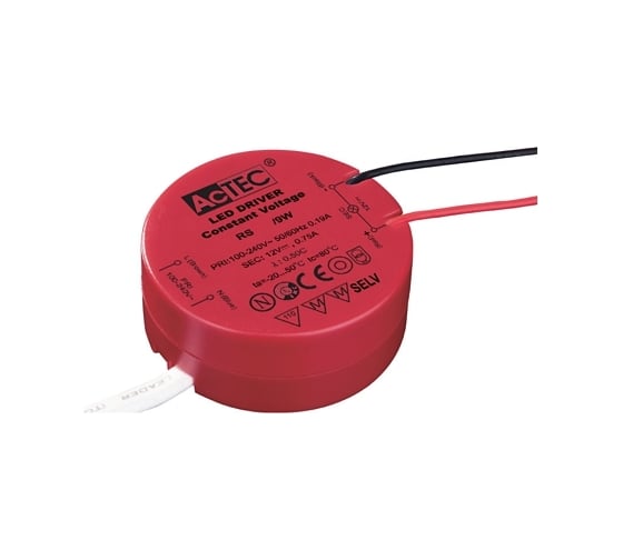 Блок питания AcTEC 24В, 9Вт, IP20, 0.38A, d53xh22мм RS24V/9W 1