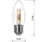 Лампа светодиодная E27 "Филамент" С37-6 Вт-230 В-4000 К TDM ELECTRIC SQ0340-0299 4