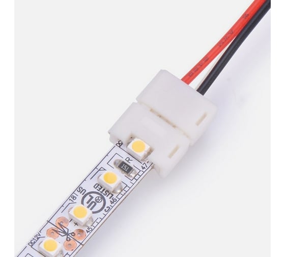 Коннектор для светодиодных лент Lamper 2 Pin 8 мм 120 диодов на метр 10 шт 144-012 1
