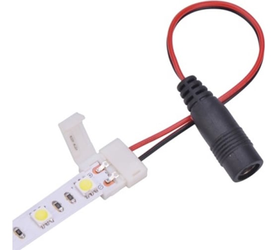 Коннектор для светодиодных лент Lamper 2 Pin 10 мм с влагозащитой, с разъемом DC, 10 шт 144-104