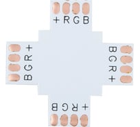 Соединительная плата Lamper 4 Pin X типа для RGB светодиодных лент 10 мм, 10 шт 144-129