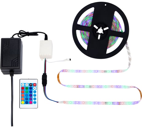 Комплект светодиодной ленты Lamper RGB 5 м IP65 с блоком питания и контроллером 142-402