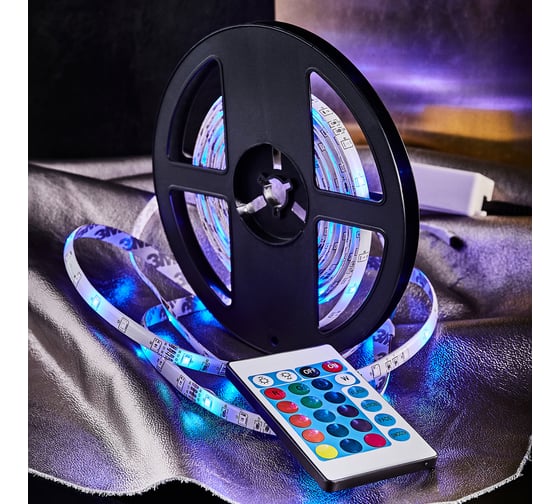 Комплект светодиодной ленты Lamper RGB 5 м IP65 с блоком питания и контроллером 142-402
