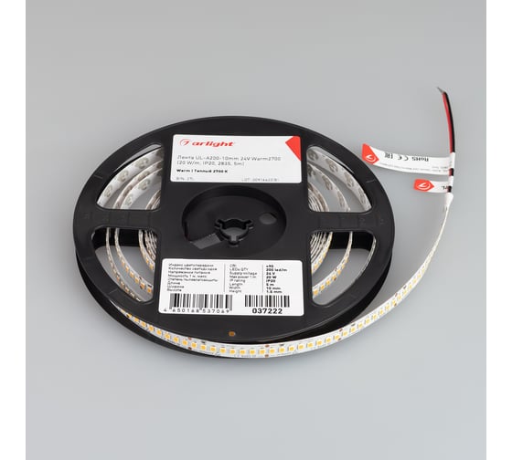 Светодиодная лента Arlight UL-A200-10mm 24V Warm2700 5 м 037222