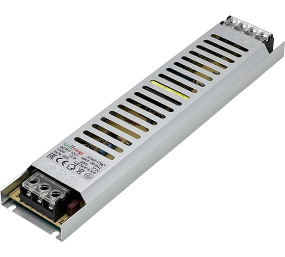 Блок питания для светодиодной ленты truEnergy 12V 150W IP20 алюминий 250x53x22мм 17068