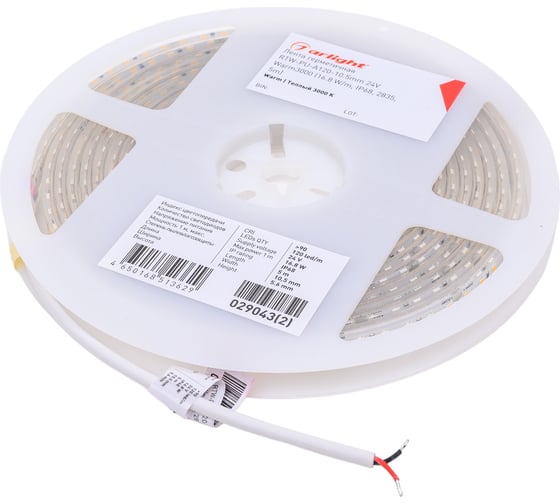Светодиодная лента Arlight герметичная RTW-PU-A120-10.5mm 24V Warm3000 5 м 029043(2)