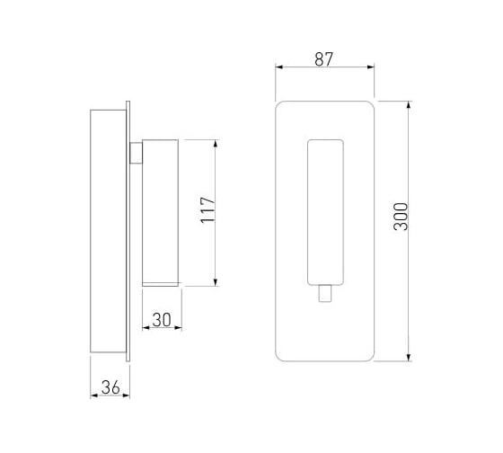 Настенный светодиодный светильник Elektrostandard - MRL LED 1117 / Tuo LED черный a058495