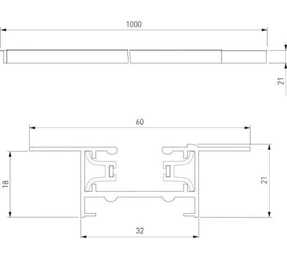 Встраиваемый однофазный шинопровод Elektrostandard - 85082/00 / белый (1м.) a057095