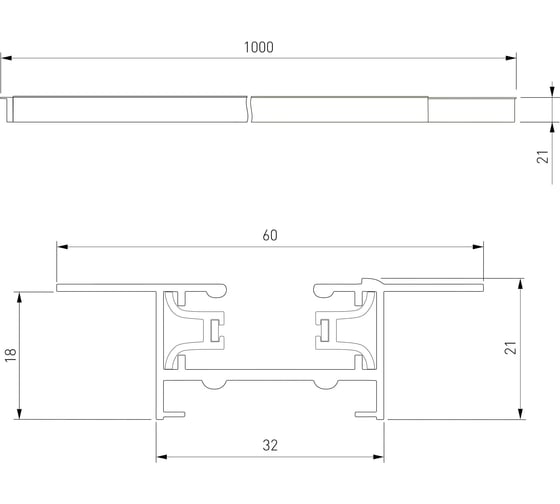Встраиваемый однофазный шинопровод Elektrostandard - 85082/00 / черный (1м.) a057091